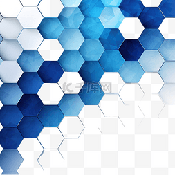 立方体的图片_蓝色六边形背景模板