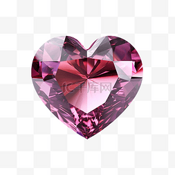 水晶心形图片_3D 描绘像宝石一样闪闪发光的心形