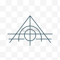 白色背景中的三角形对齐图标和几