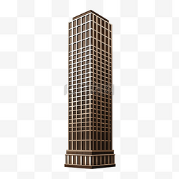 城市街道建筑图片_棕色的大摩天大楼