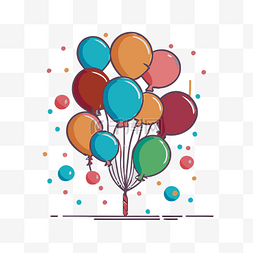 氣球繩 向量