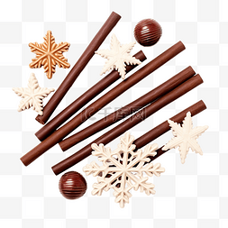 k卡路里图片_巧克力棒圣诞装饰隔离巧克力糖果