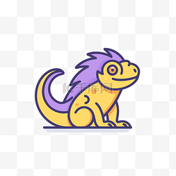 紫色卡通背景图图片_紫色毛茸茸的蜥蜴或长耳朵黑色和