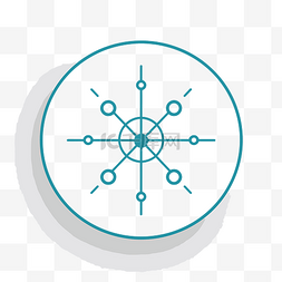 路径圆圈图片_由路径连接的蓝色圆圈图标 向量