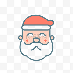 脸部轮廓图片_面部特征失焦的圣诞老人脸部图标