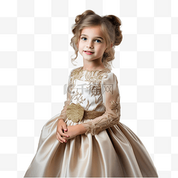 公主的家图片_穿着别致裙子的可爱小女孩公主在