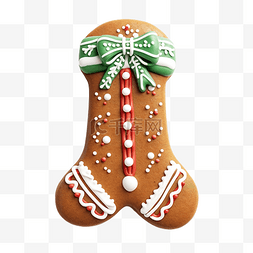 美食涂鸦字图片_圣诞袜形式的圣诞姜饼