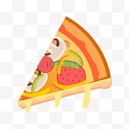 披萨比萨图片_披萨蔬菜一块黄色
