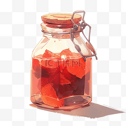 红色欧式卷尾草图片_红色果汁罐
