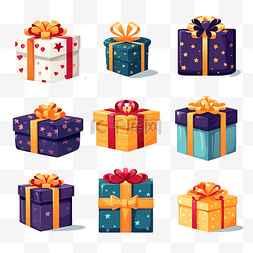 蓝丝带礼盒图片_圣诞生日及周年庆典的礼物礼物矢