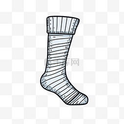 冬季针织袜子线性涂鸦