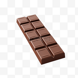 巧克力棒隔离 3d 渲染