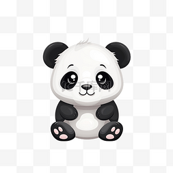 熊猫吉祥物图片_可爱的熊猫孤立