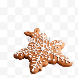 鹿和雪花形状的圣诞饼干