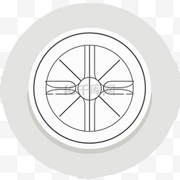 用垫片隔离在圆圈中的轮子的矢量