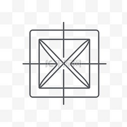 黑白灰方块图片_x 方块上的 x 图标 向量