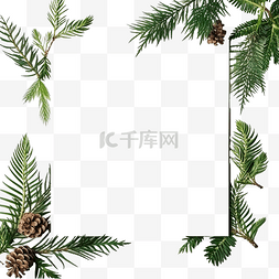 圣诞笔记本图片_由圣诞树枝和纸卡制成的创意布局