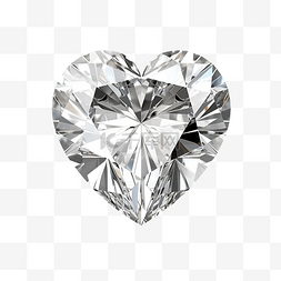 水晶石透明图片_心形银钻石