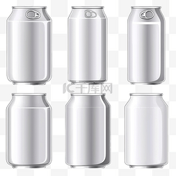 可乐铝罐图片_用于模拟汽水罐模型的逼真铝罐