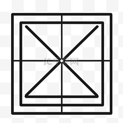 易拉宝设计小清新图片_带有三角形轮廓图标的四个方形窗