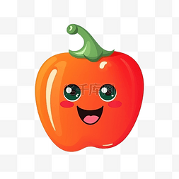 可爱卡通蔬菜甜椒