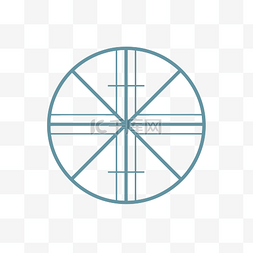 代表具有平行线的圆的图标 向量