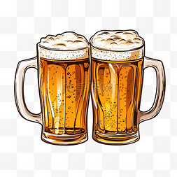 啤酒酒泡图片_啤酒杯插画