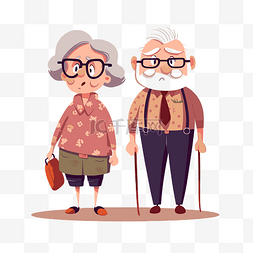 插图哺乳图片_祖父母剪贴画退休老人退休人员卡