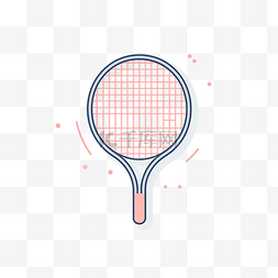 显示网球拍的设计 向量