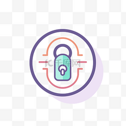 密码入口图片_一个孤立的图标，显示带有圆形背