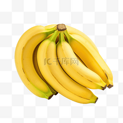 健康黄色背景图片_新鲜黄色香蕉水果 PNG