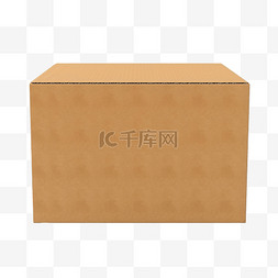 盒子正方形图片_孤立的棕色纸盒