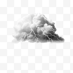 云闪电图片_灰色的云与闪电