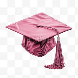 粉色毕业帽粉笔线条艺术