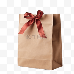 装满圣诞礼物的纸袋，靠近放置文