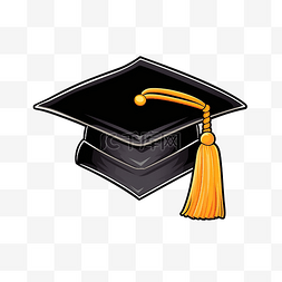 毕业背景图片_审美毕业帽子贴纸回到学校
