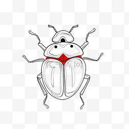 用一张连续的线条草图绘制瓢虫