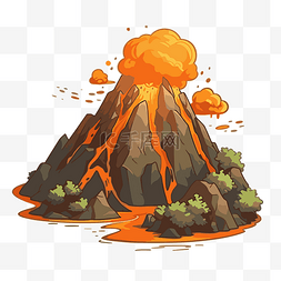 火山噴發 向量