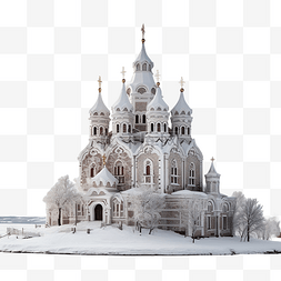 冬季下诺夫哥罗德伏尔加河畔的圣