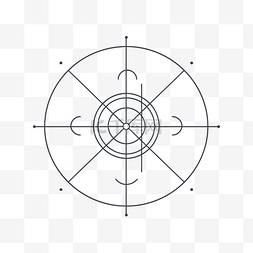 雷达icon图片_具有圆形的雷达跟踪器的线性设计