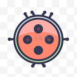 病毒 bug 女士 bug 病毒概念图标矢