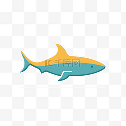 鲨鱼的剪影图片_灰色背景上漂浮的鲨鱼剪影 向量