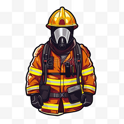 消防队员图片_贴纸制服防护服消防装备消防员
