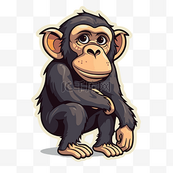 猴子鼻子图片_猴子卡通人物插画卡通人物免费矢