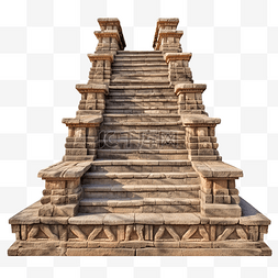 亚美尼亚图片_雕刻台阶楼梯侧视图古建筑隔离png