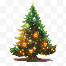 圣诞树免费图片_圣诞树灯 向量