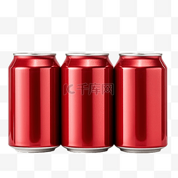 红色可乐图片_红色铝制饮料罐