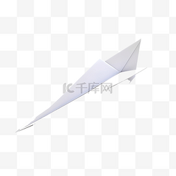 白色的纸飞机图片_3d 孤立的纸飞机