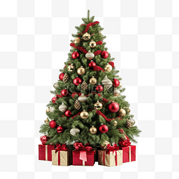 圣诞树装饰着圣诞装饰