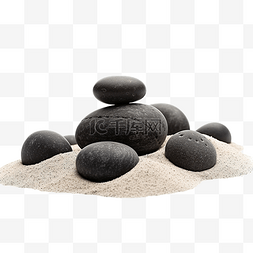 平衡和健康图片_火山按摩石沙放松概念